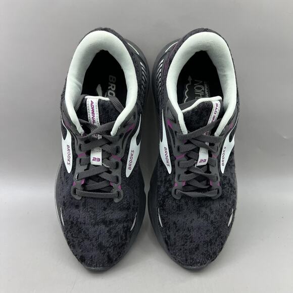 Brooks Adrenaline GTS 23 Running Shoes Women Size 7 B Black Purple Low Sneakers - Picture 5 of 8